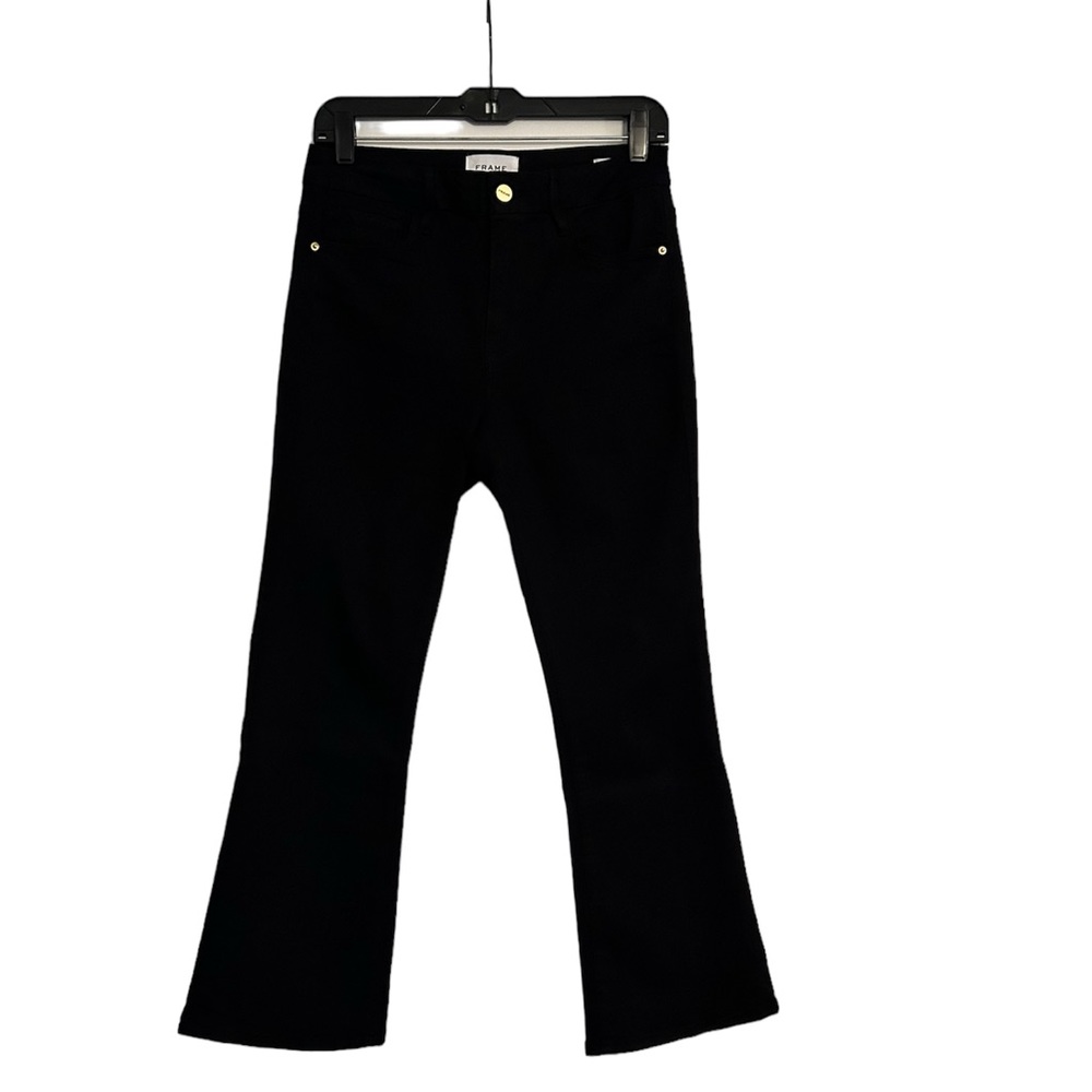 Frame Black Denim Le Crop Mini Boot Jeans Size 28